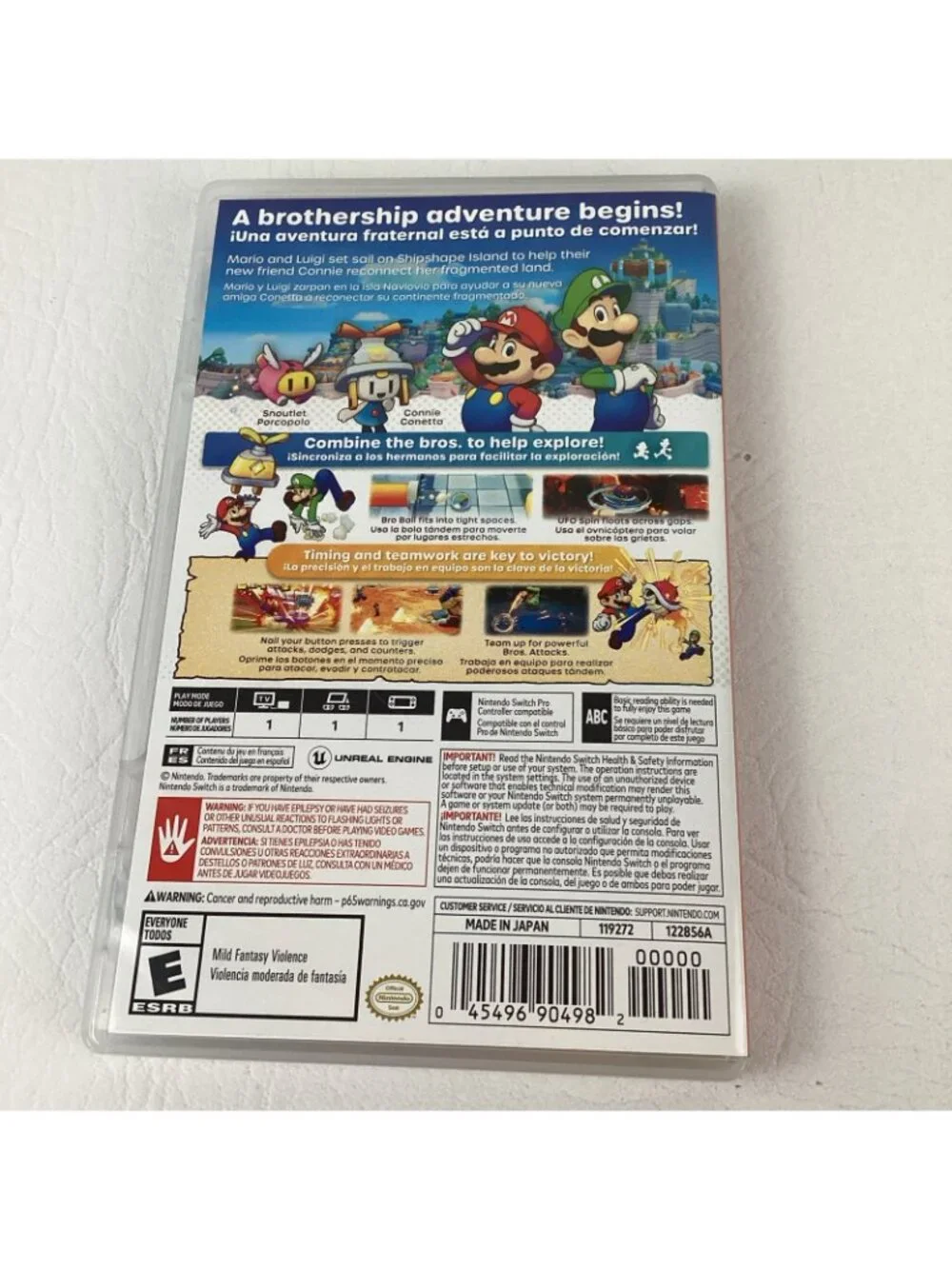 Mario & Luigi: Brothership - Nintendo Switch Video Game RPG with Case TESTED USA